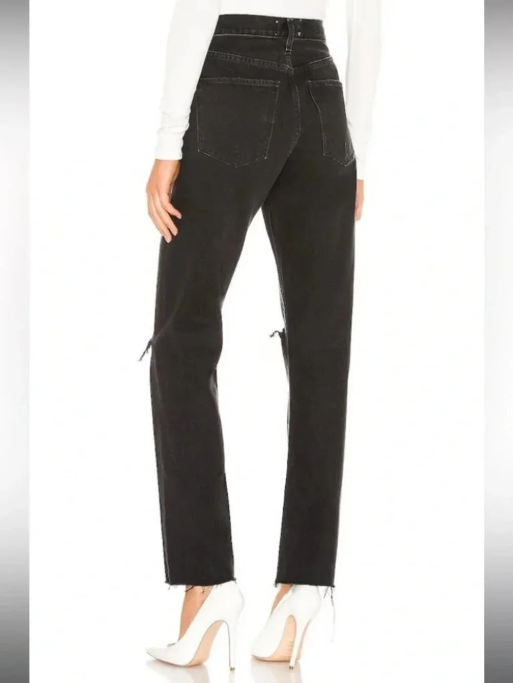 Agolde Cherie Straight Jeans High Rise Distortion